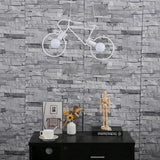Modern Bicycle Pendant Light  White Metal LED Design - Product example
