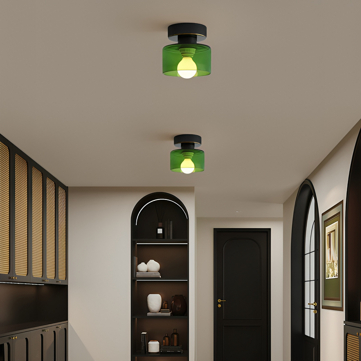 Bauhaus Ceiling Light  Modern White Glass Shade - Product detail 4