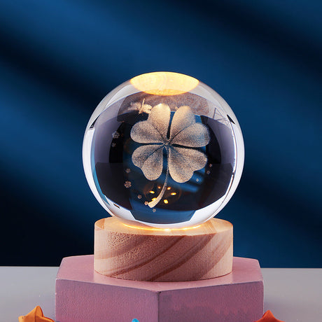 Crystal Night Lamp  3D Deer Design With LED Base - Product detail 16