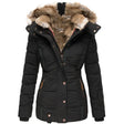 Winter Puffer Coat  Faux Fur Hood Quilted Design - Product detail 5