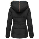 Winter Puffer Coat  Faux Fur Hood Quilted Design - Product example