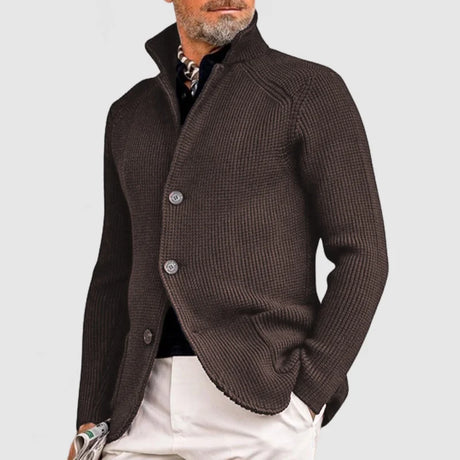 Ribbed Knit Cardigan  Olive Green Military Style - Product detail 7