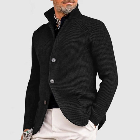 Ribbed Knit Cardigan  Olive Green Military Style - Product detail 4