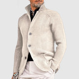 Ribbed Knit Cardigan  Olive Green Military Style - Product detail 5