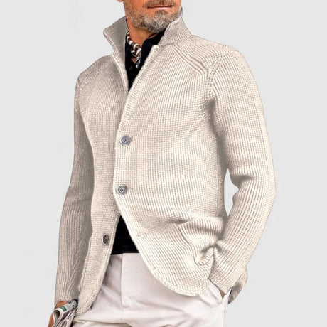 Ribbed Knit Cardigan  Olive Green Military Style - Product detail 5