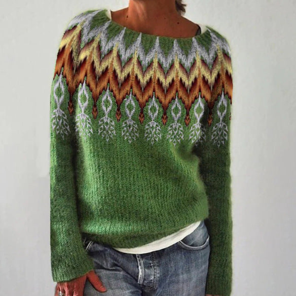 Nordic Winter Sweater  Icelandic Fair Isle Pattern - Product example