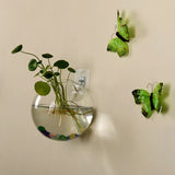 Wall Mounted Glass Vase  Hydroponic Plant Display - Detailed view