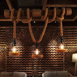 Rustic Rope Ceiling Light  Industrial Cage Pendant Design - Product detail 4