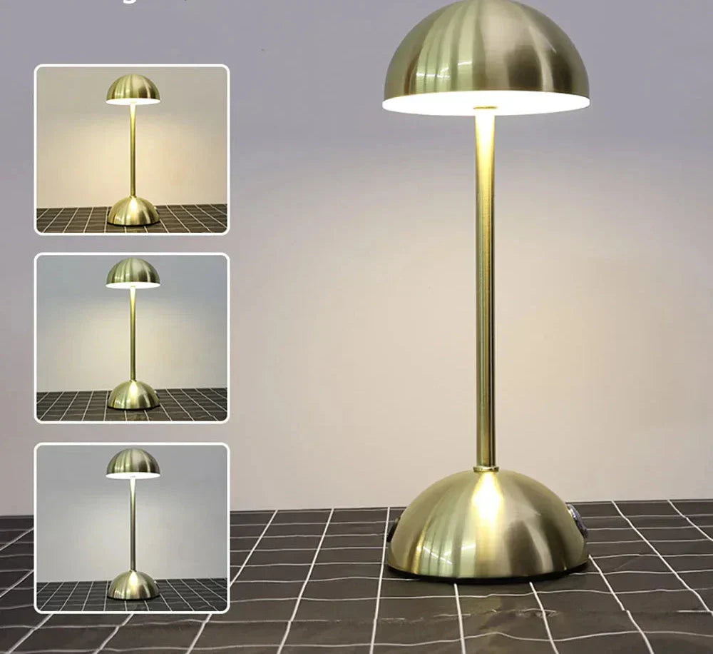Modern LED Table Lamp  Brushed Gold Metal Design - Product detail 5