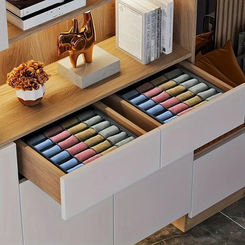Drawer Organizer Set  24-Compartment Collapsible Storage Bins - Product example