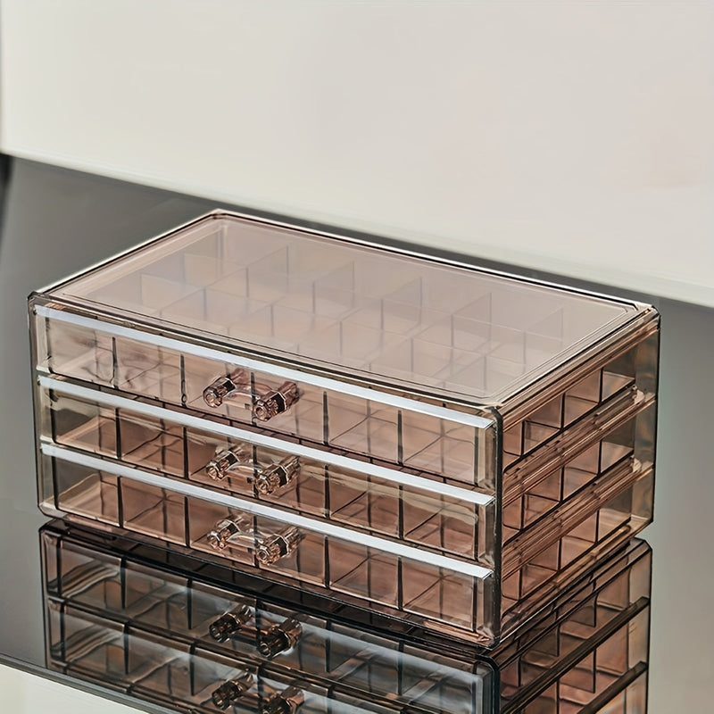 Clear Jewelry Storage Box  3-Layer Organizer With 72 Compartments - Product detail 9