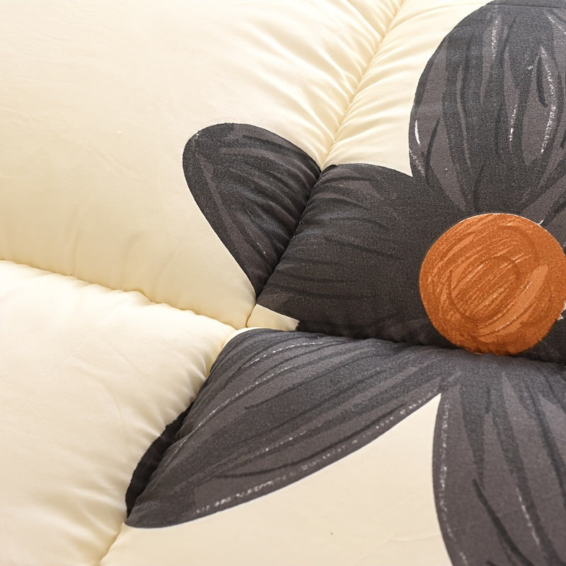 Floral Down Duvet  Black Daisy Pattern on Cream - Product detail 7