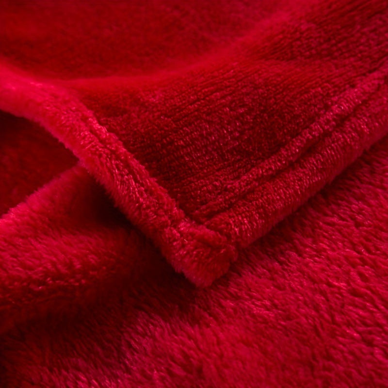 Plush Fleece Throw  Soft Red Winter Blanket - Product detail 7