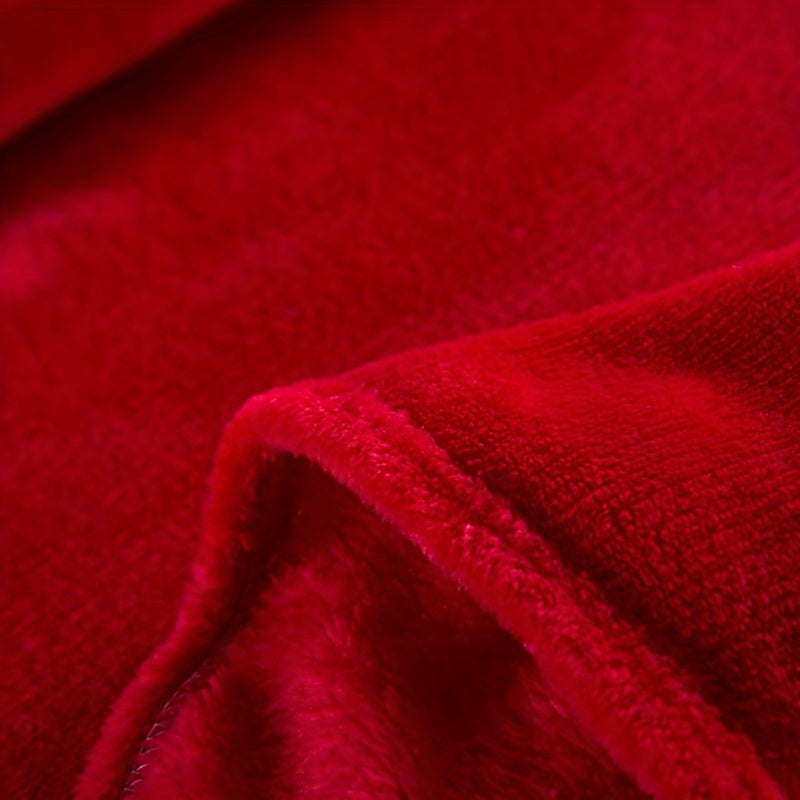 Plush Fleece Throw  Soft Red Winter Blanket - Product detail 8