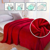 Plush Fleece Throw  Soft Red Winter Blanket - Product detail 6