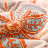 Floral Cotton Throw Blanket  Embroidered Tassel Design - Product detail 6