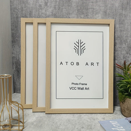 Modern Photo Frame Set  Natural Wood Collection - Product example