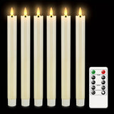 LED Taper Candles Set  Remote Control Flickering Flame Design - Detailed view