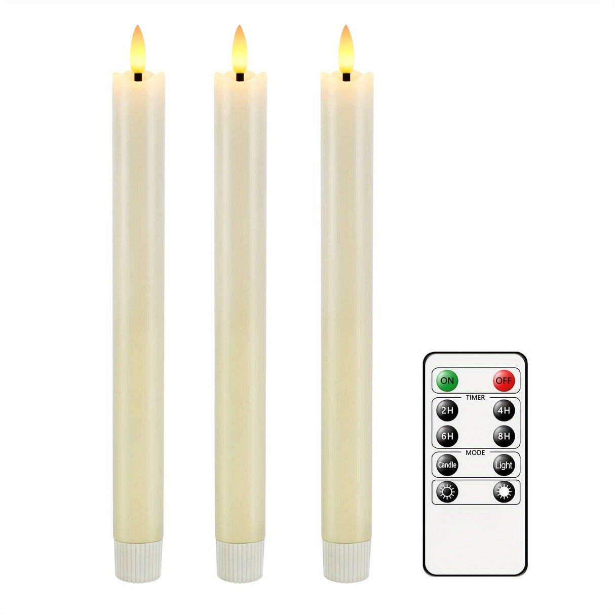 LED Taper Candles Set  Remote Control Flickering Flame Design - Product detail 5