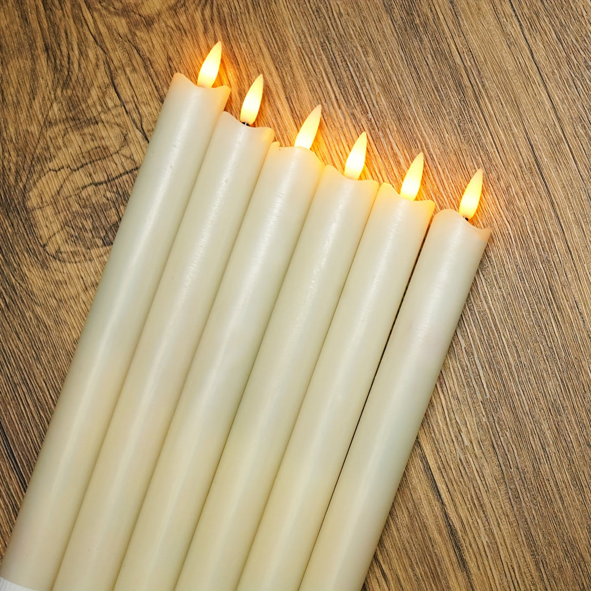 LED Taper Candles Set  Remote Control Flickering Flame Design - Product example