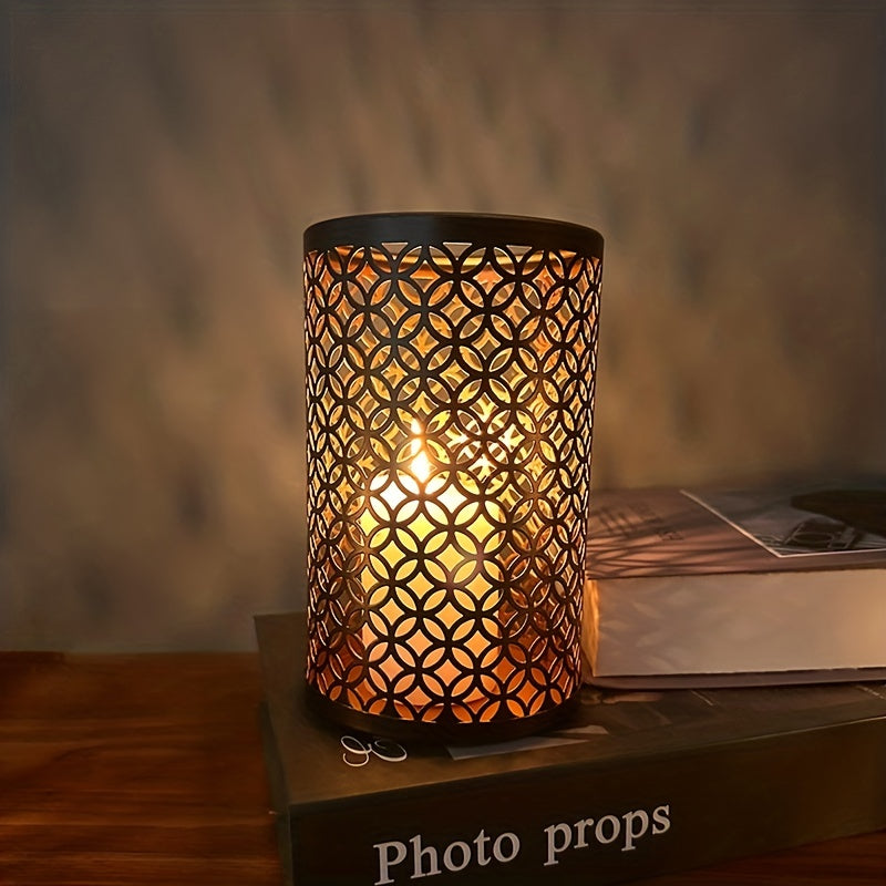 Geometric Metal Candle Holders  Moroccan Lattice Pattern Set of 3 - Product detail 5