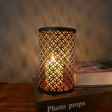 Geometric Metal Candle Holders  Moroccan Lattice Pattern Set of 3 - Product detail 5