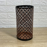 Geometric Metal Candle Holders  Moroccan Lattice Pattern Set of 3 - Product detail 7