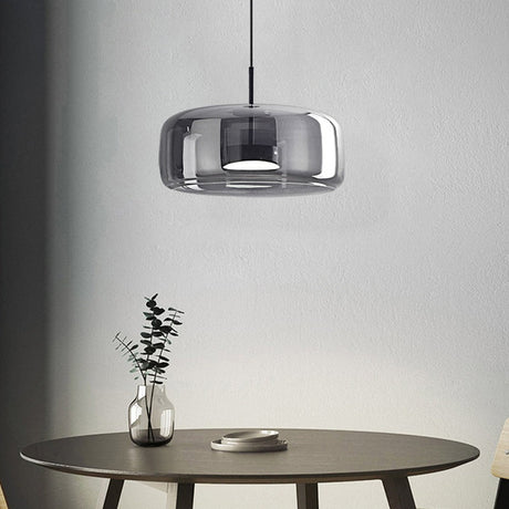 Modern Glass Pendant Light  Gold Metal and Clear Dome Design - Product detail 12