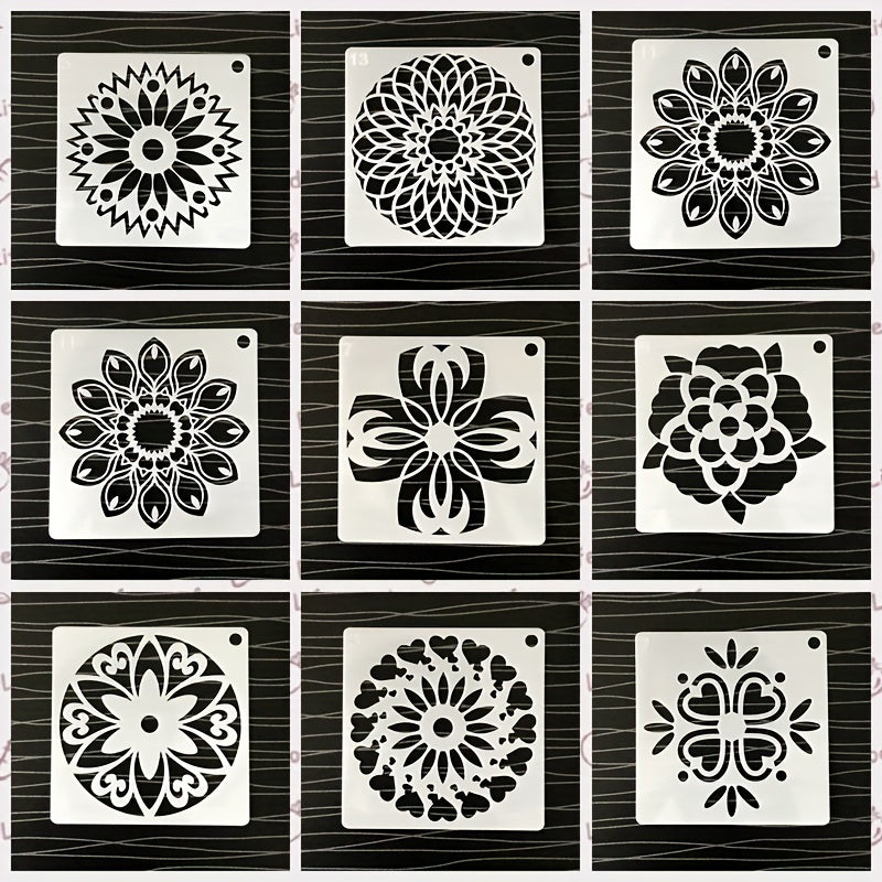 Mandala Art Stencils  48 Symmetrical Templates For DIY Crafts - Product example