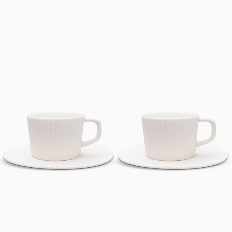 Modern Stoneware Coffee Set  Textured Relief Pattern - Product detail 9