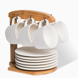 Modern Stoneware Coffee Set  Textured Relief Pattern - Product detail 11