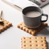 Wooden Table Coasters  Biscuit Pattern Design - Detailed view
