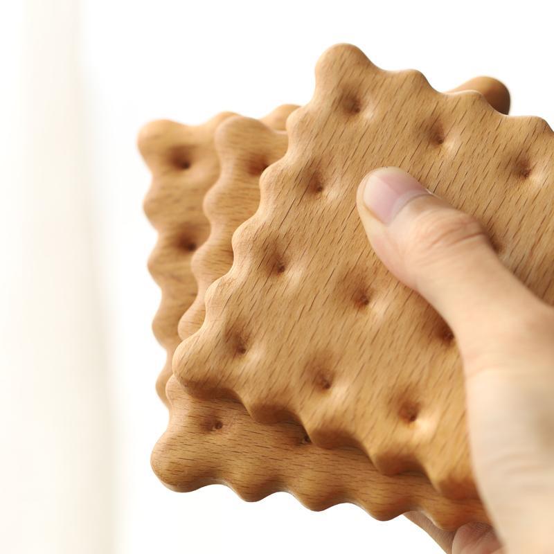 Wooden Table Coasters  Biscuit Pattern Design - Product detail 5