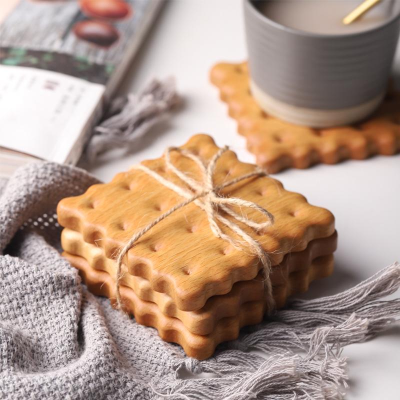 Wooden Table Coasters  Biscuit Pattern Design - Product detail 4