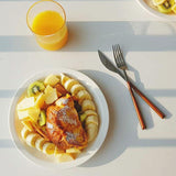 Modern Wooden Cutlery Set  Stainless Steel With Natural Wood Handles - Product detail 5