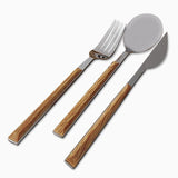 Modern Wooden Cutlery Set  Stainless Steel With Natural Wood Handles - Product detail 9