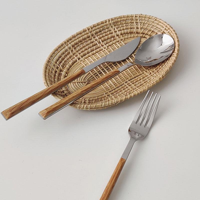 Modern Wooden Cutlery Set  Stainless Steel With Natural Wood Handles - Product detail 8