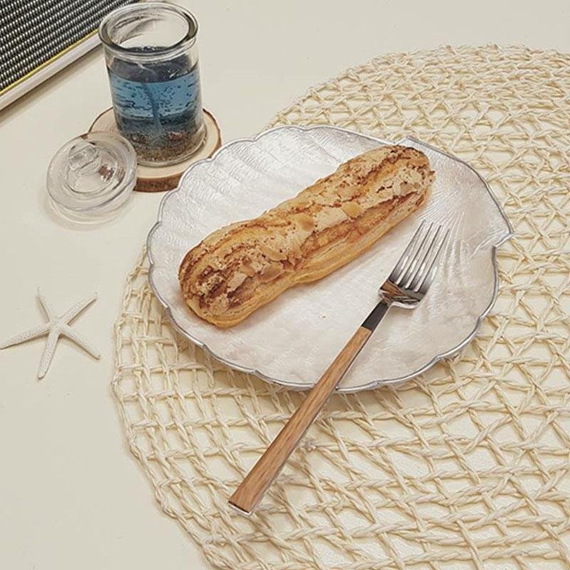 Modern Wooden Cutlery Set  Stainless Steel With Natural Wood Handles - Detailed view