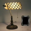 Tiffany Table Lamp  Green Glass Half Cylinder Shade - Product detail 5