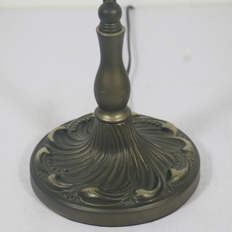 Tiffany Table Lamp  Green Glass Half Cylinder Shade - Product example