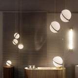 Modern Globe Table Lamp  Brass Crescent Design - Product detail 16