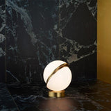 Modern Globe Table Lamp  Brass Crescent Design - Product detail 19