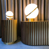 Modern Globe Table Lamp  Brass Crescent Design - Product detail 5