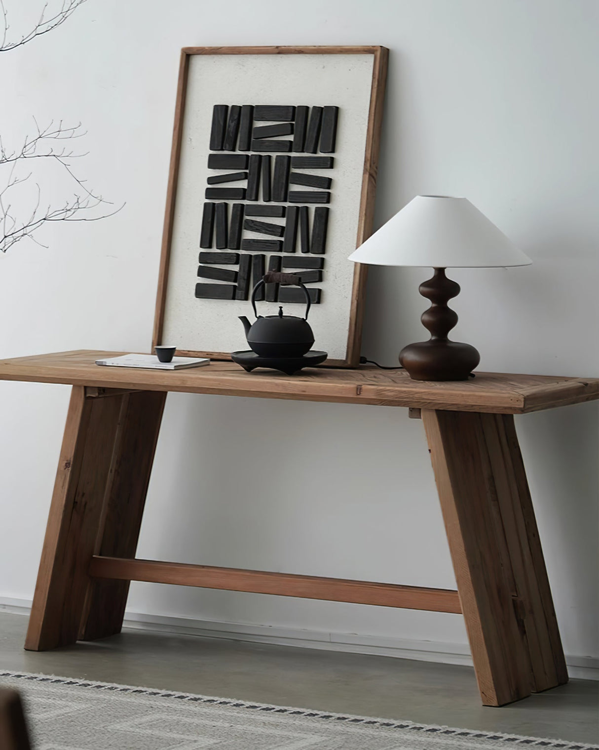 Modern Table Lamp  Black Base White Shade Design - Product detail 11