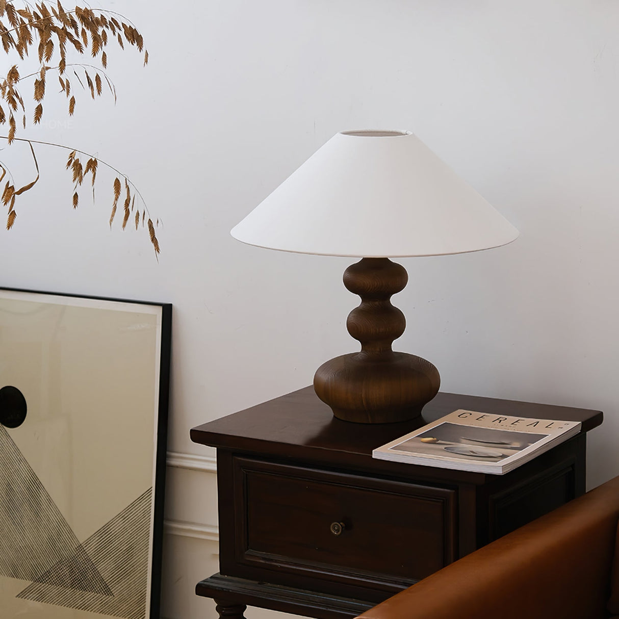 Modern Table Lamp  Black Base White Shade Design - Product detail 7