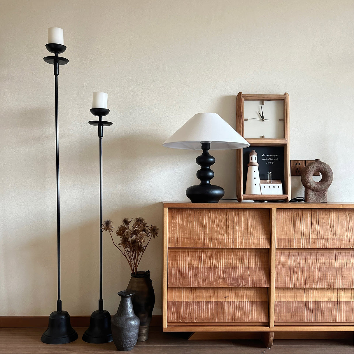 Modern Table Lamp  Black Base White Shade Design - Product detail 16