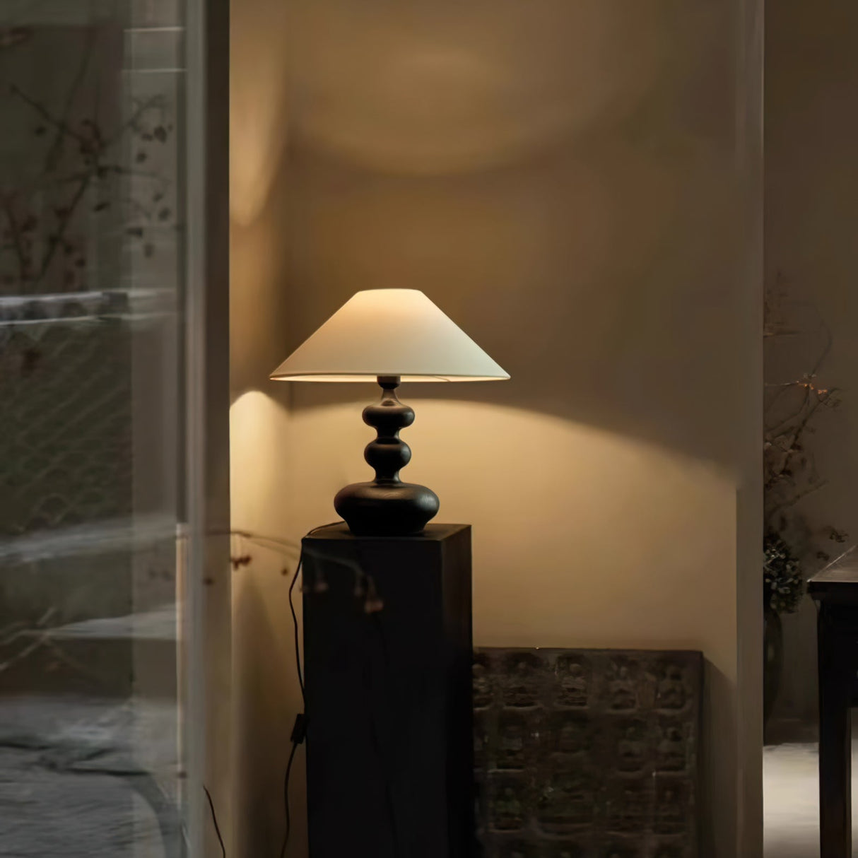Modern Table Lamp  Black Base White Shade Design - Product detail 17
