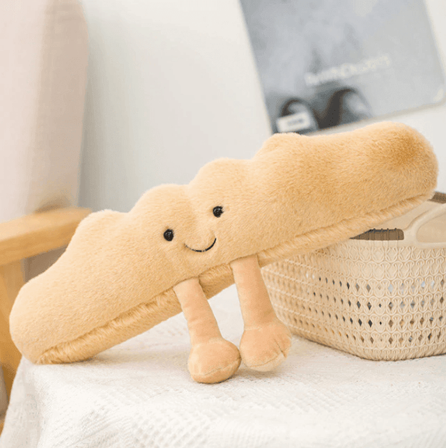 Croissant Plush Toy  Soft Bread Cuddle Companion - Product showcase