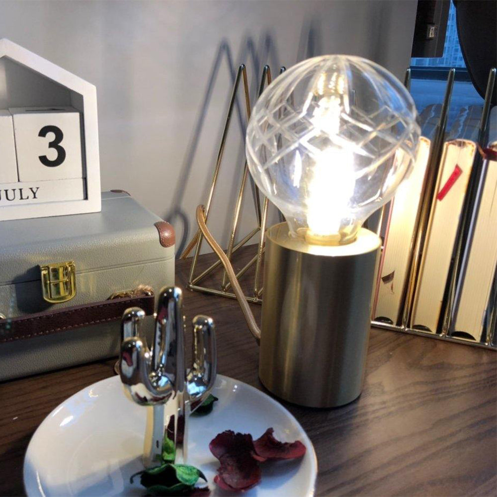 Crystal Table Lamp  Brass Base with Cut Glass Shade - Product detail 18
