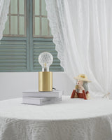 Crystal Table Lamp  Brass Base with Cut Glass Shade - Product detail 7